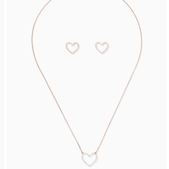 LAST ONE NWT❣️Kate Spade Heart♥️Pendant & Studs Boxed Set - Picture 2 of 4